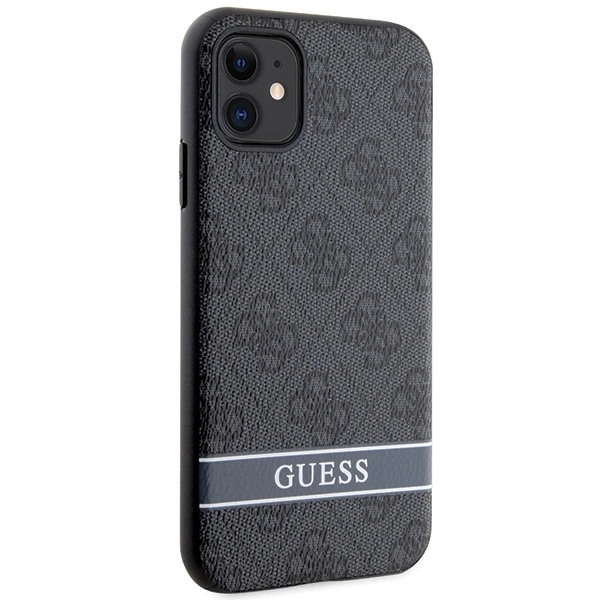 Guess GUHCN61P4SNK iPhone 11 / Xr grey/grey hardcase 4G Stripeeng