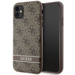 Guess GUHCN61P4SNW iPhone 11 / Xr brown/brown hardcase 4G Stripeeng