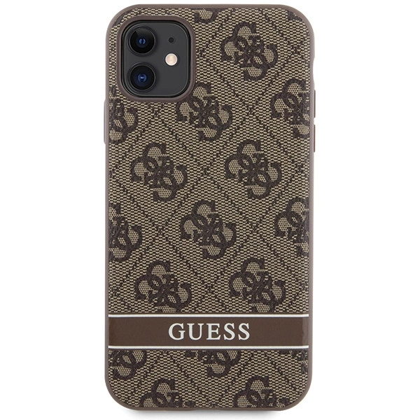 Guess GUHCN61P4SNW iPhone 11 / Xr brown/brown hardcase 4G Stripeeng