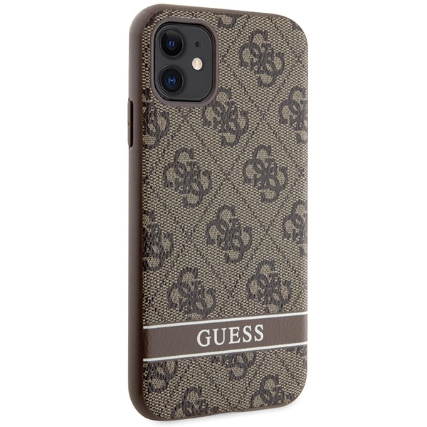 Guess GUHCN61P4SNW iPhone 11 / Xr brown/brown hardcase 4G Stripeeng