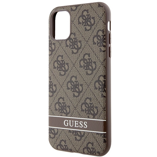 Guess GUHCN61P4SNW iPhone 11 / Xr brown/brown hardcase 4G Stripeeng