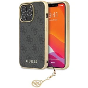 Guess 4G Charms Collection case for iPhone 14 Pro - grayeng