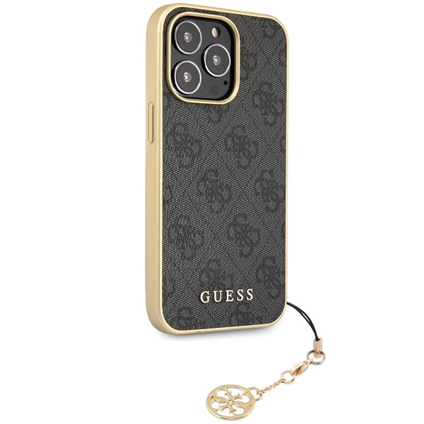 Guess 4G Charms Collection case for iPhone 14 Pro - grayeng