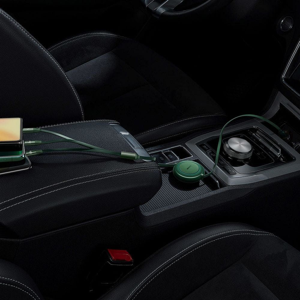 BASEUS cable 3in1 Type C to Micro USB / Lightning / Type C PD QC4.0 3,5A 100W CAMJ010206 1,1 m green