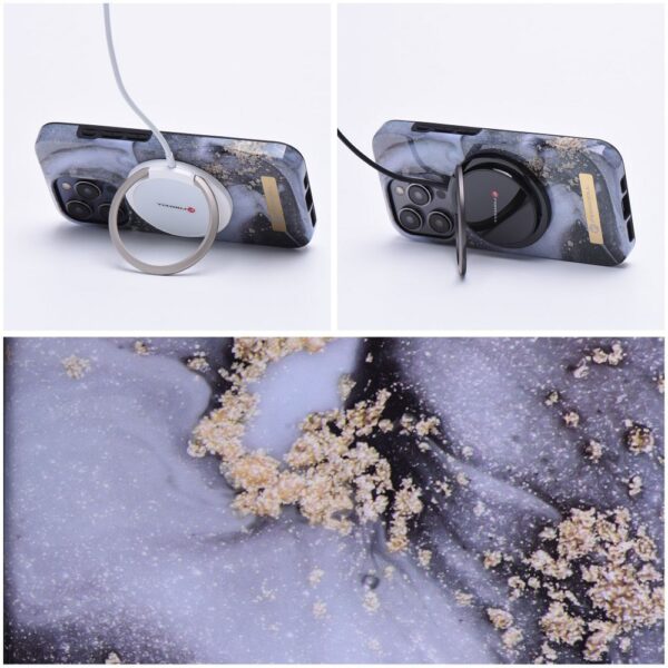 FORCELL F-PROTECT Mirage case compatible with MagSafe for IPHONE 15 PRO marble mist