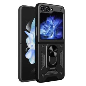 Hybrid Armor Camshield Case for Z Flip 5 5G with Camera Protector - Blackeng