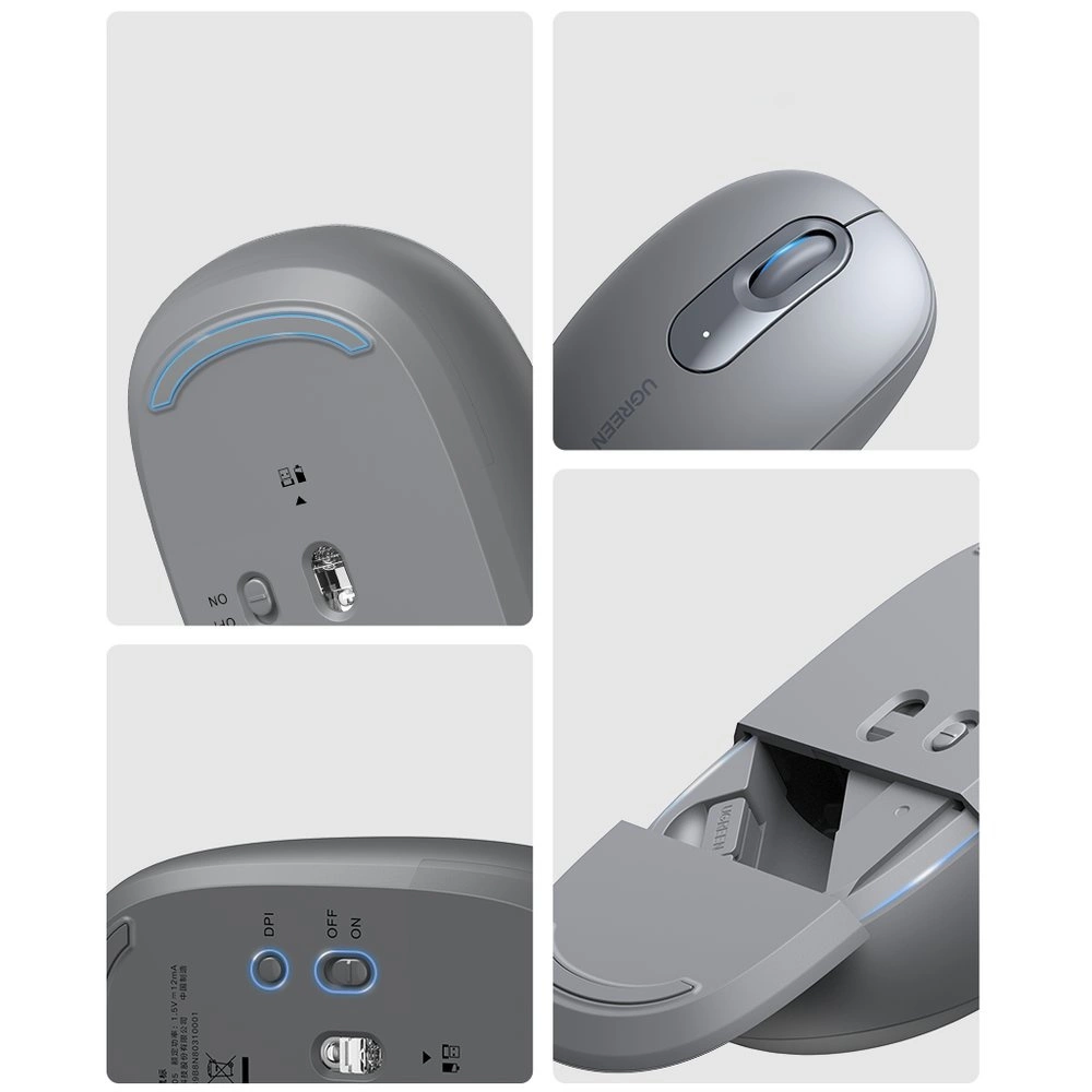 Ugreen MU105 USB 2.4GHz wireless mouse - grayeng