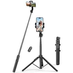 Selfie stick / telescopic pole with stand and Bluetooth remote control 1.5m Ugreen LP586 - blackeng