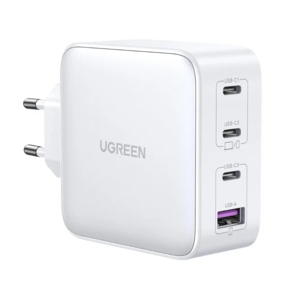 GaN Fast Charger 3xUSB C / USB 100W PPS Ugreen CD226 - Whiteeng