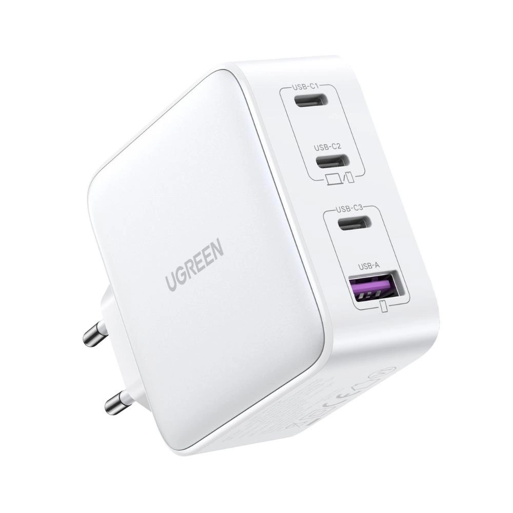 GaN Fast Charger 3xUSB C / USB 100W PPS Ugreen CD226 - Whiteeng