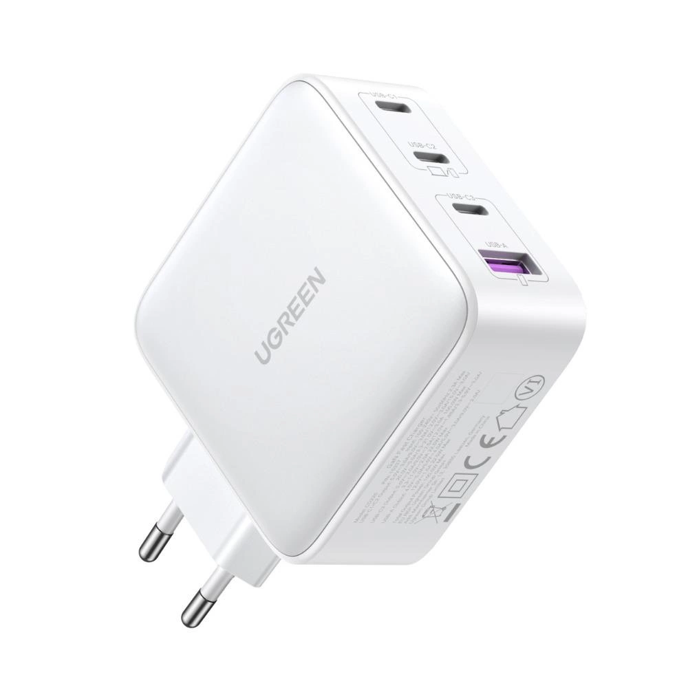 GaN Fast Charger 3xUSB C / USB 100W PPS Ugreen CD226 - Whiteeng