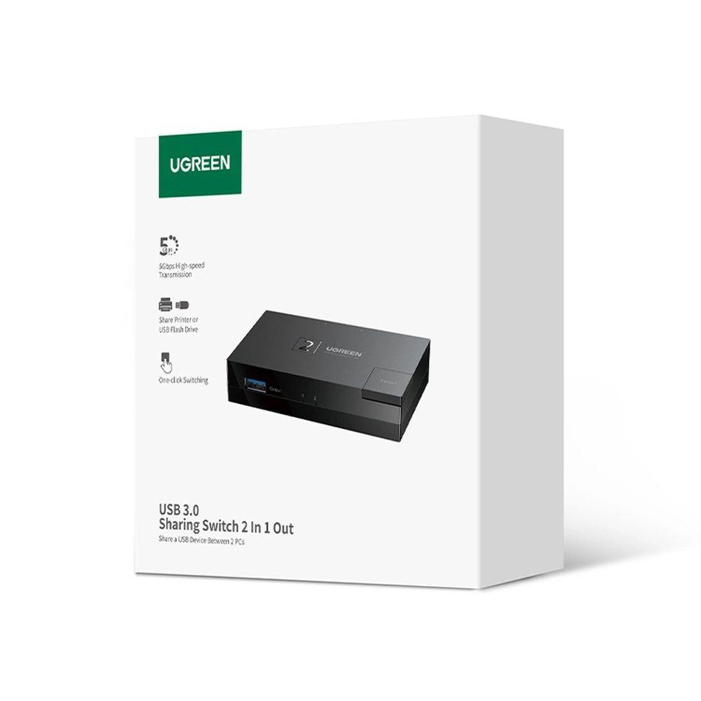 Switch USB 3.0 bidirectional switch Ugreen CM618 - blackeng