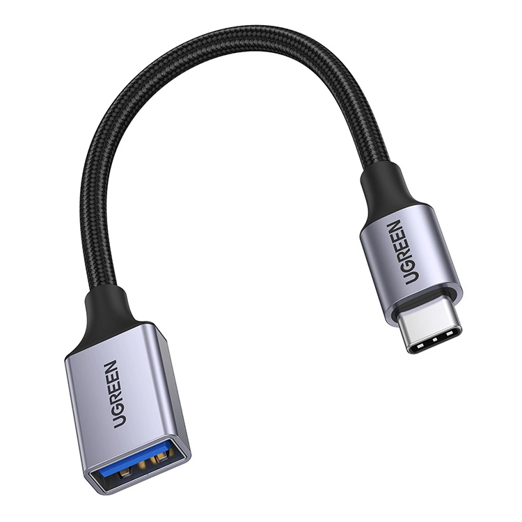 USB C (male) - USB (female) 3.0 OTG cable 0.15m Ugreen US378 - blackeng