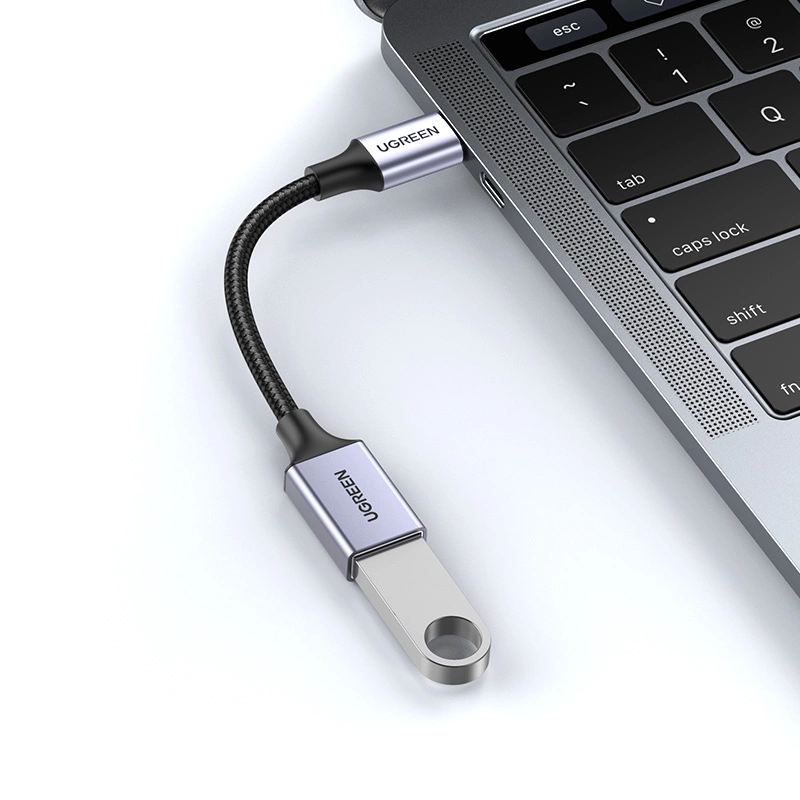 USB C (male) - USB (female) 3.0 OTG cable 0.15m Ugreen US378 - blackeng