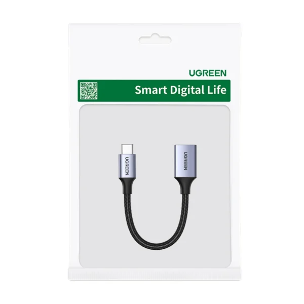 USB C (male) - USB (female) 3.0 OTG cable 0.15m Ugreen US378 - blackeng