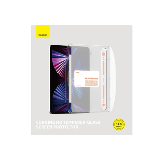 Baseus Crystal tempered glass for iPad Pro 12.9'' (2018/2020/2021/2022) + mounting kit - transparenteng