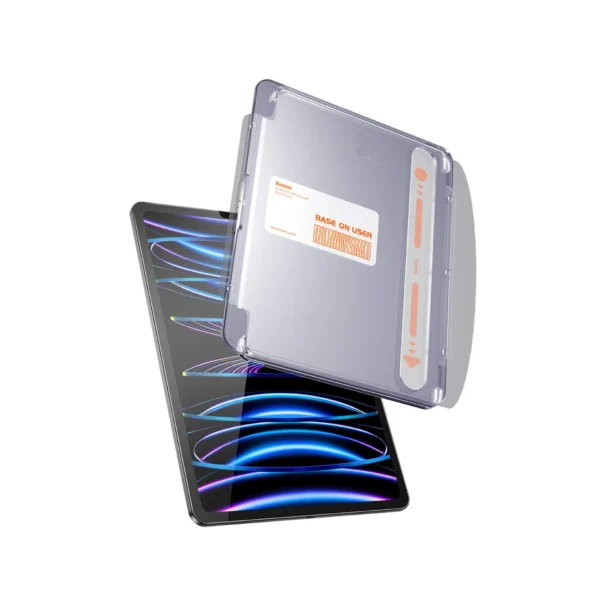 Baseus Crystal tempered glass for iPad Pro 12.9'' (2018/2020/2021/2022) + mounting kit - transparenteng