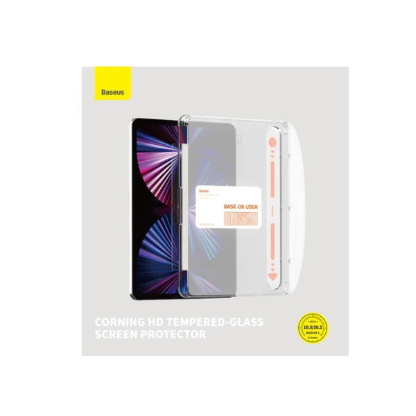 Baseus Crystal tempered glass for iPad 10.2'' (2019/2020/2021) / iPad Air 3 10.5'' + mounting kit - transparenteng