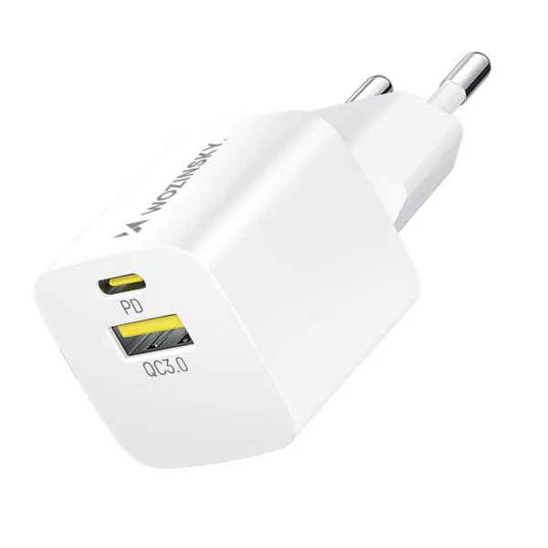 Wozinsky WWCEAC GaN USB-A USB-C 33W wall charger - whiteeng