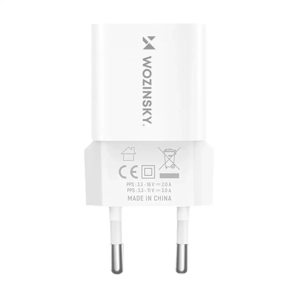Wozinsky WWCEAC GaN USB-A USB-C 33W wall charger - whiteeng
