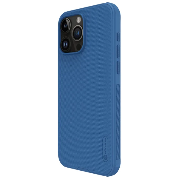 Nillkin Super Frosted Shield Pro reinforced case for iPhone 15 Pro Max - blueeng