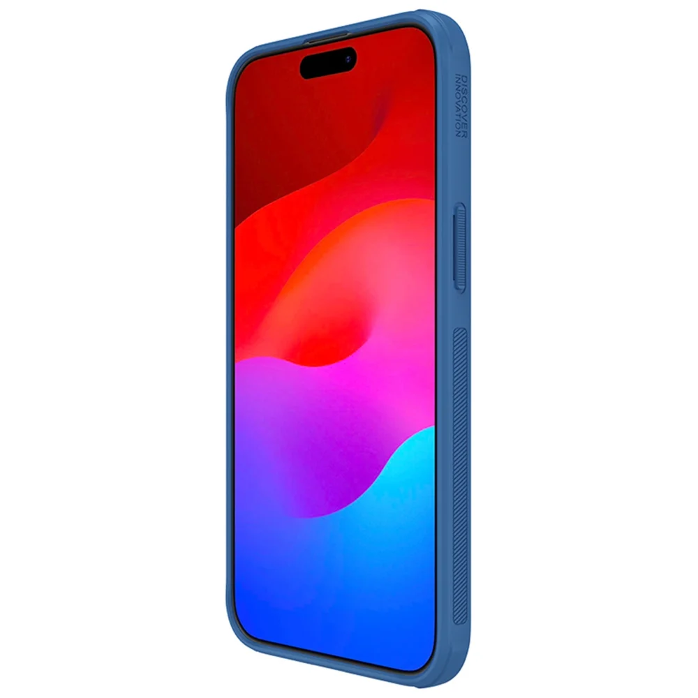 Nillkin Super Frosted Shield Pro reinforced case for iPhone 15 Pro Max - blueeng