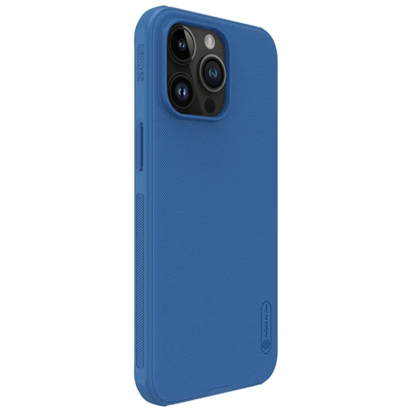 Nillkin Super Frosted Shield Pro reinforced case for iPhone 15 Pro Max - blueeng