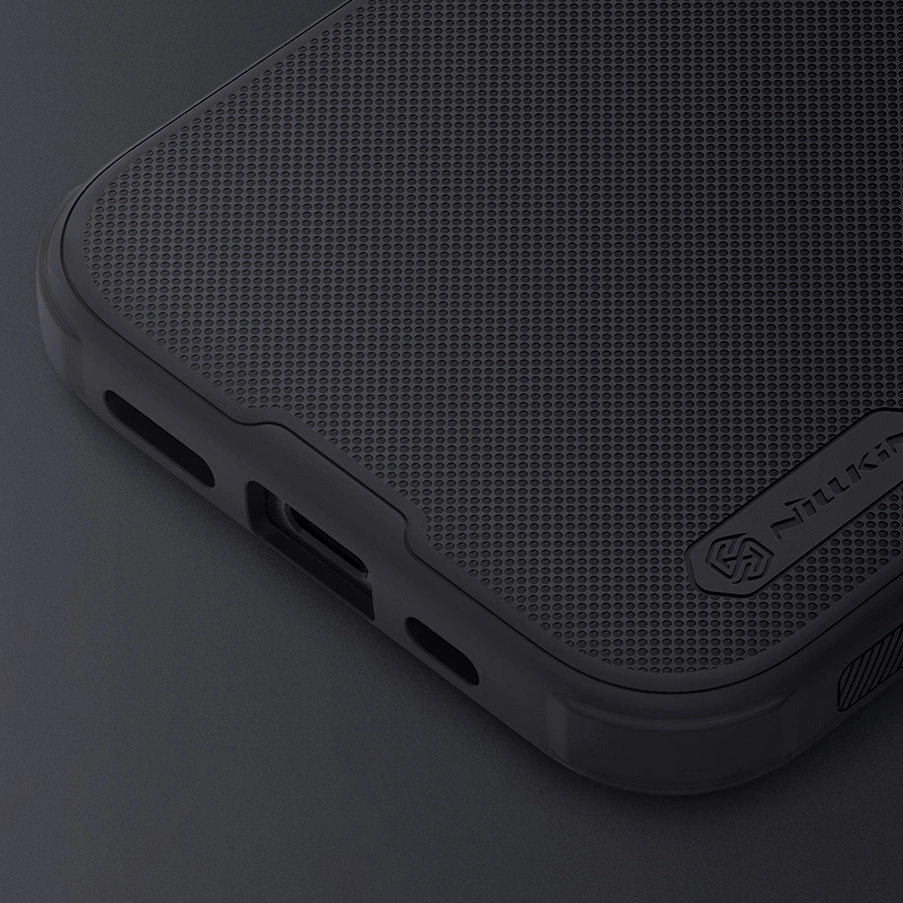 Nillkin Super Frosted Shield Pro reinforced case for iPhone 15 Pro Max - blackeng