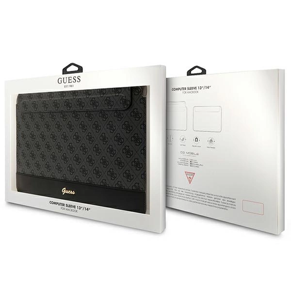 Guess 4G Stripe Metal Logo case for 14" laptop - blackeng