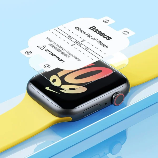 Set of 2x Baseus NanoCrystal protective foil for Apple Watch 7/8/9 41mm + mounting kit - transparenteng