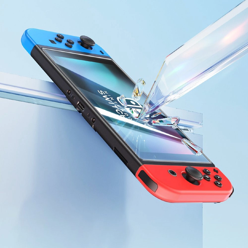 Set of 2x Baseus Crystal tempered glass for Nintendo Switch OLED 2021 + mounting kit - transparenteng