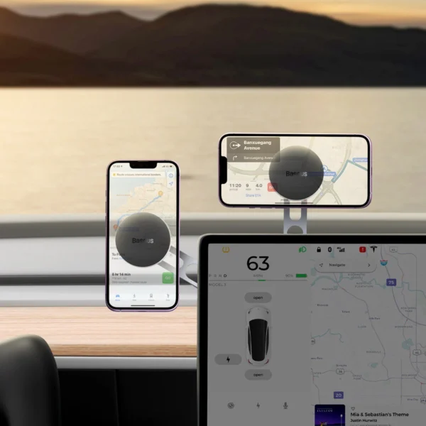 Baseus T-Space magnetic car holder for the cockpit - silvereng