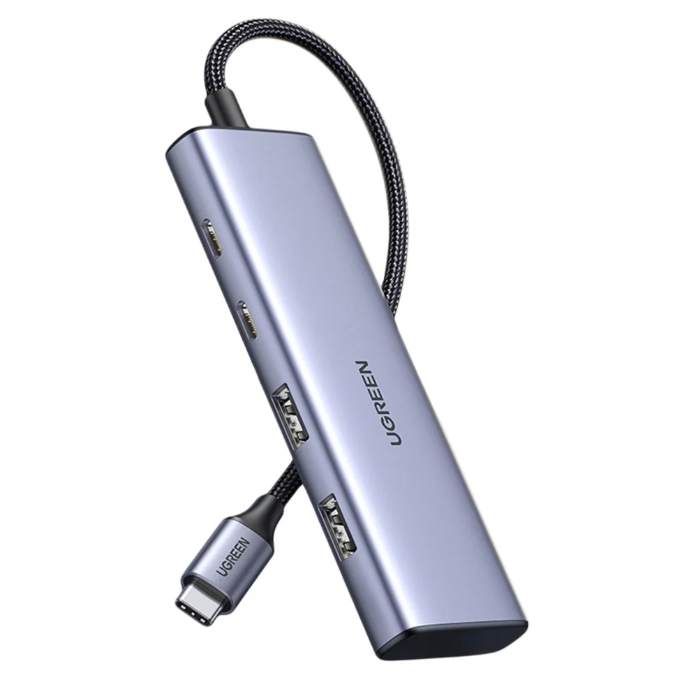 HUB USB-C - 2 x USB-A / 2 x USB-C 20 cm Ugreen CM473 - grayeng