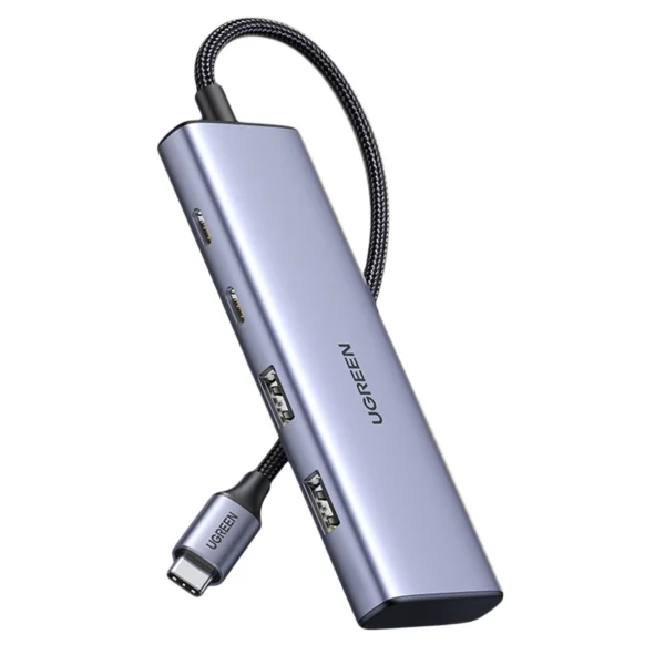 HUB USB-C - 2 x USB-A / 2 x USB-C 20 cm Ugreen CM473 - grayeng