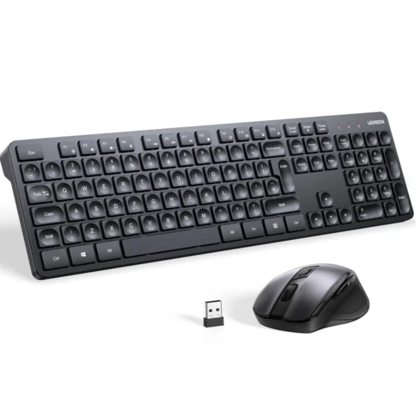 Ugreen MK006 wireless mouse and keyboard set 2.4Ghz - blackeng
