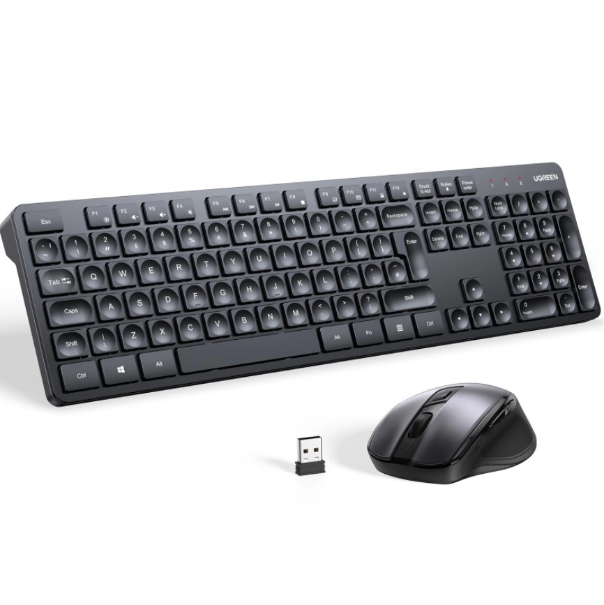 Ugreen MK006 wireless mouse and keyboard set 2.4Ghz - blackeng