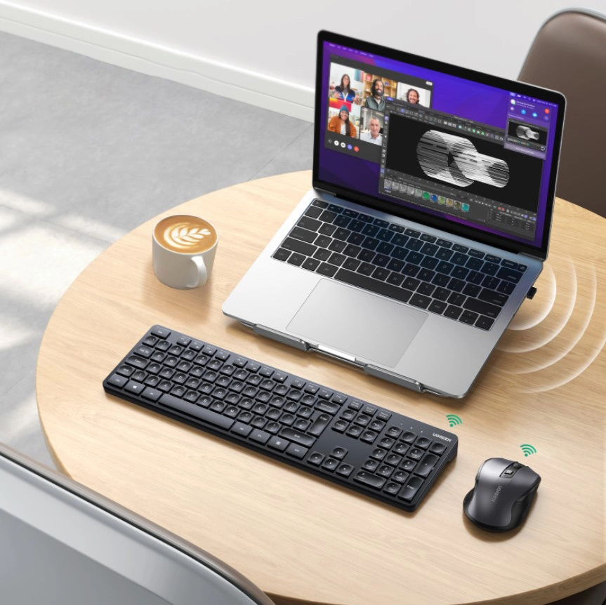 Ugreen MK006 wireless mouse and keyboard set 2.4Ghz - blackeng