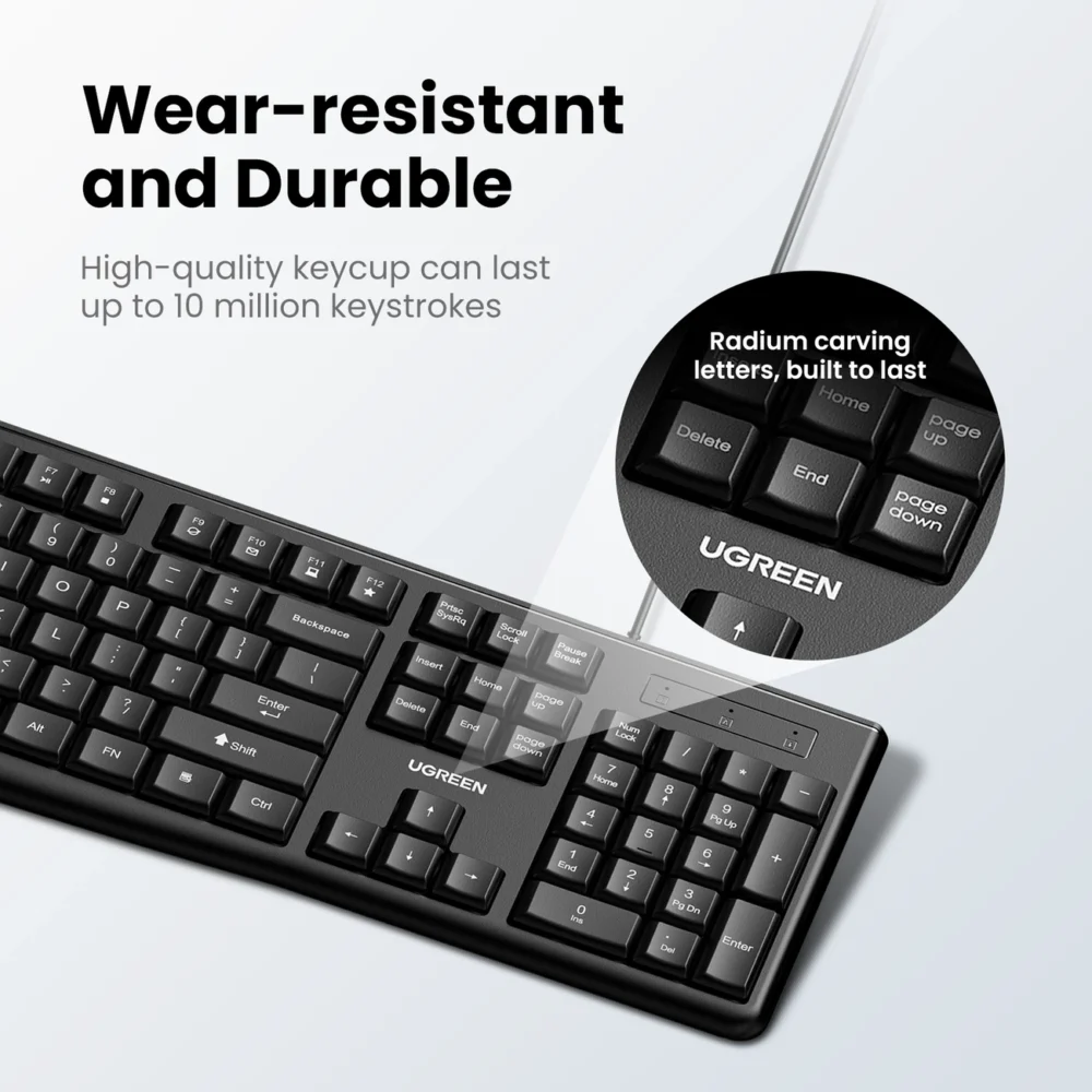 Ugreen MK003 wired keyboard and mouse set - blackeng