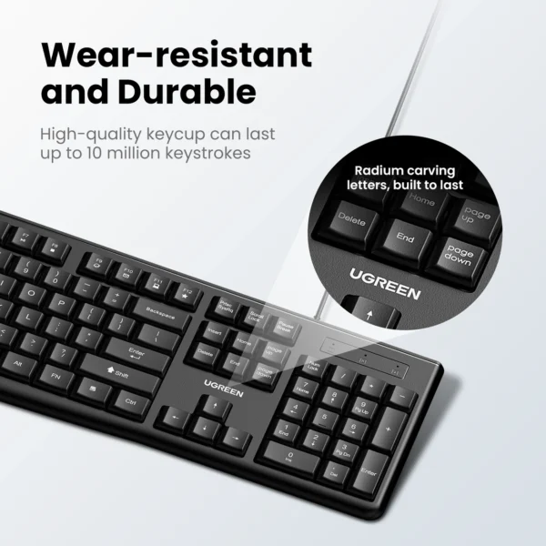 Ugreen MK003 wired keyboard and mouse set - blackeng