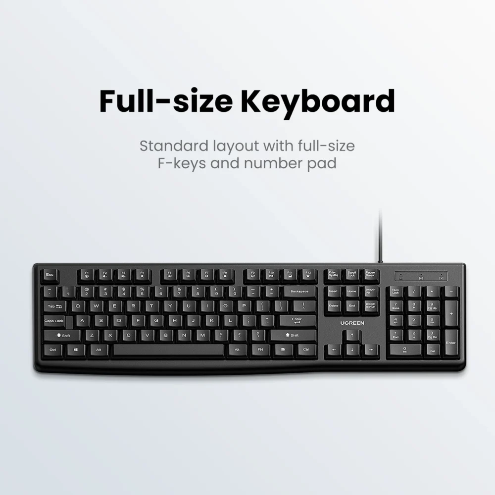 Ugreen MK003 wired keyboard and mouse set - blackeng
