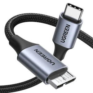 USB C / micro USB-B 3.0 cable Ugreen US565 5Gb/s 3A 0.5m - grayeng