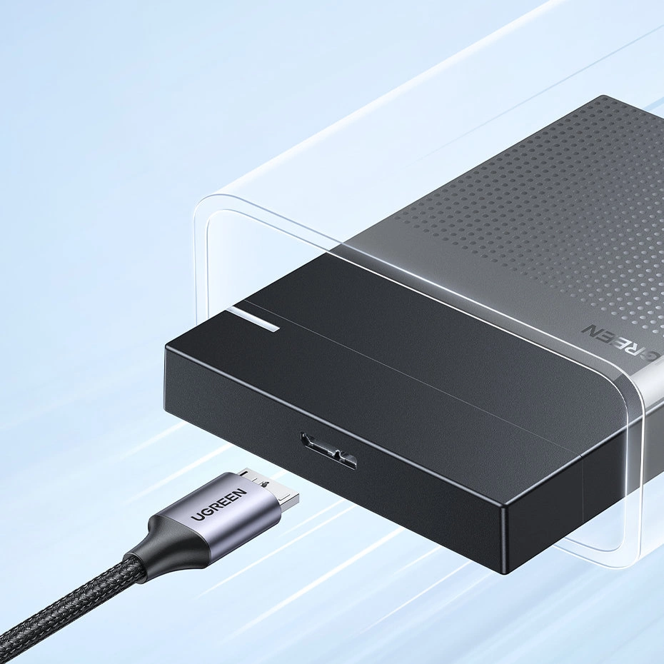 USB C / micro USB-B 3.0 cable Ugreen US565 5Gb/s 3A 0.5m - grayeng