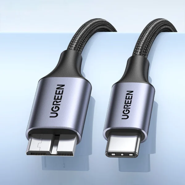 USB C / micro USB-B 3.0 cable Ugreen US565 5Gb/s 3A 0.5m - grayeng