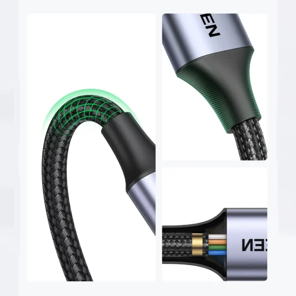 USB C / micro USB-B 3.0 cable Ugreen US565 5Gb/s 3A 0.5m - grayeng