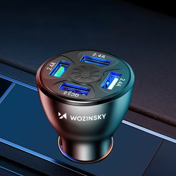 Wozinsky WCCAW 50W 4x USB-A QC car charger - whiteeng