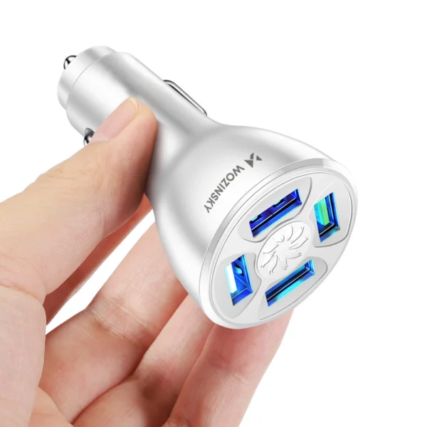 Wozinsky WCCAW 50W 4x USB-A QC car charger - whiteeng
