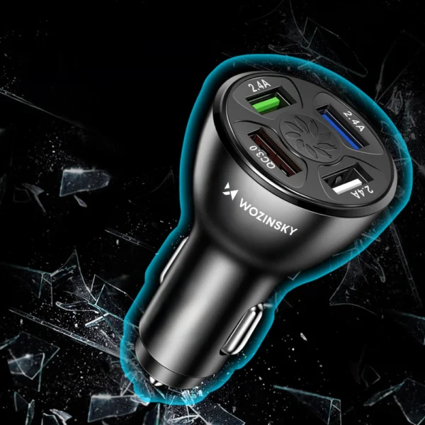 Wozinsky WCCAW 50W 4x USB-A QC car charger - whiteeng