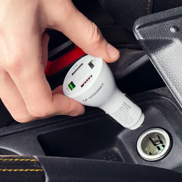 Wozinsky WCCAW 50W 4x USB-A QC car charger - whiteeng