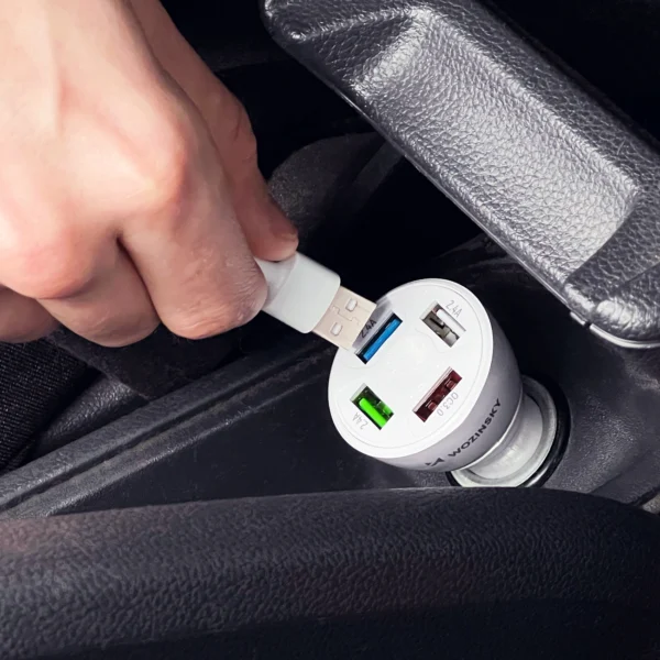 Wozinsky WCCAW 50W 4x USB-A QC car charger - whiteeng