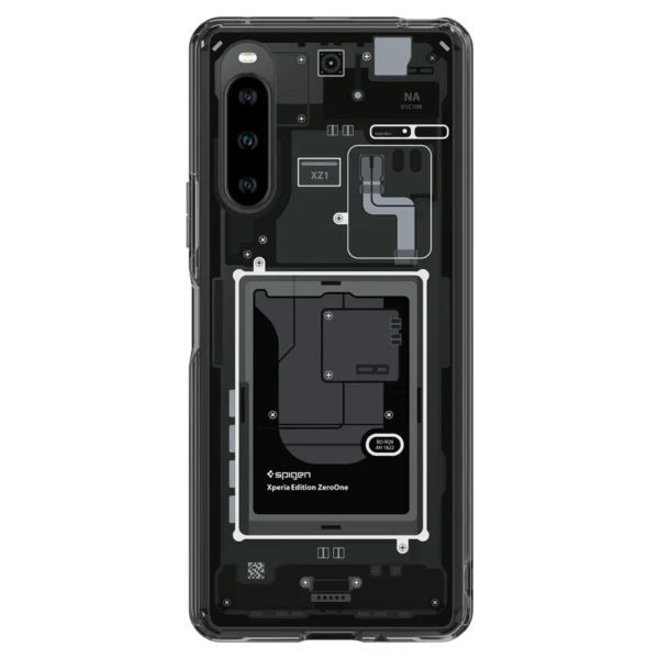 Spigen Ultra Hybrid Case for Sony Xperia 10 V - Dark Gray (Zero One Pattern)eng